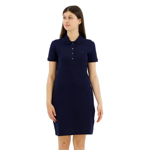 라코스테 Stretch Cotton Pique 짧은 원피스 137489071