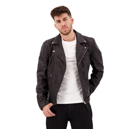 슈퍼드라이 Leather Moto Biker 재킷 137907046