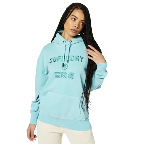슈퍼드라이 Code Cl Garment Dye Os 후드티 138565925