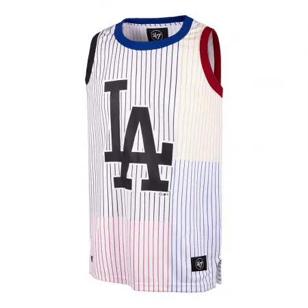 47 MLB LA 다져스 Multi Color Stripe Grafton 나시 티셔츠 139699473