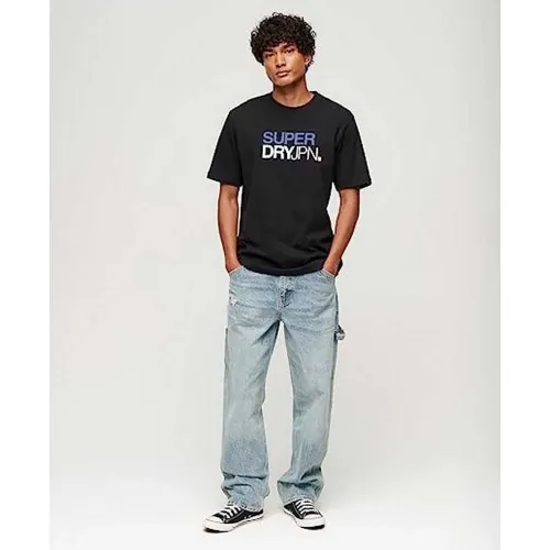 슈퍼드라이 Sportswear 로고 Loose 반팔 티셔츠 140140955