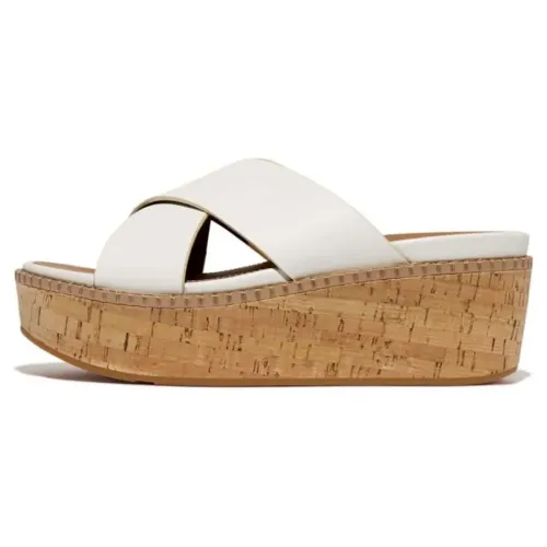 핏플랍 Eloise Leather/Cork Wedge Cross 슬리퍼 140168852