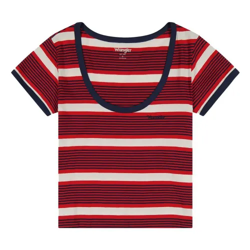 랭글러 112350311 Scoop Neck Ringer 반팔 티셔츠 140577342