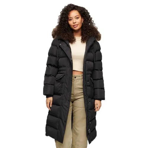 슈퍼드라이 Everest Faux Fur Longline 자켓 141110481