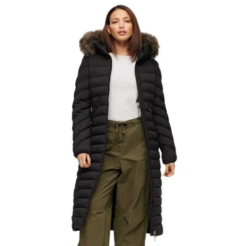 슈퍼드라이 Fuji Faux Fur Longline 자켓 141110543