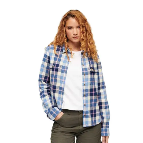 슈퍼드라이 Lumberjack Check Flannel 오버셔츠 141110626