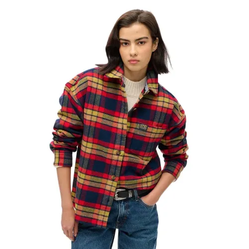 슈퍼드라이 Check Flannel 오버셔츠 141483615