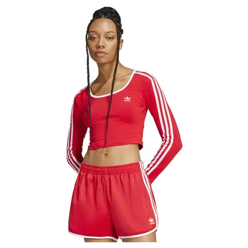 아디다스 아디컬러 3 Stripes Crop 긴팔 상의 141517080