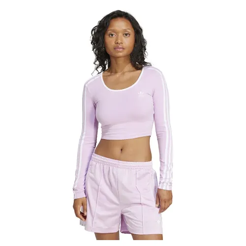 아디다스 아디컬러 3 Stripes Crop 긴팔 상의 141517099