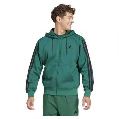 아디다스 Essentials 3 Stripes Fleece 풀지퍼 스웨트셔츠 141541397