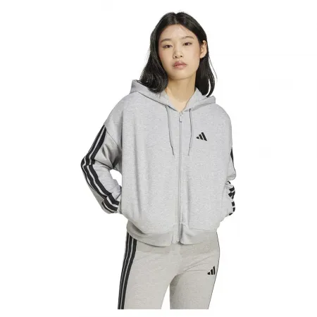 아디다스 Essentials 3 Stripes French Terry 풀지퍼 스웨트셔츠 141541434