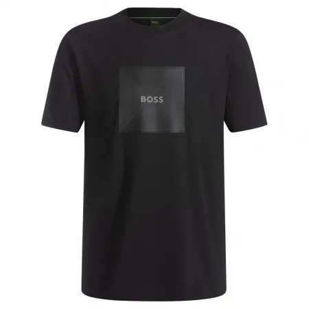 보스 로고 Rib 01 반팔 티셔츠 141546015