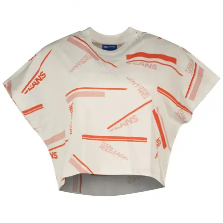 KARL LAGERFELD Boxy Aop Stripe 반팔 티셔츠 141554447