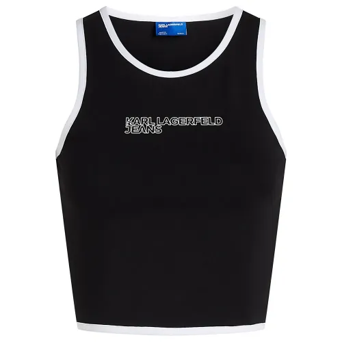 KARL LAGERFELD Outline Logo 나시 상의 141554464