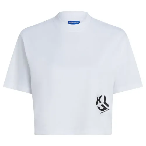 KARL LAGERFELD Reg Cropped Monogram 반팔 티셔츠 141554483