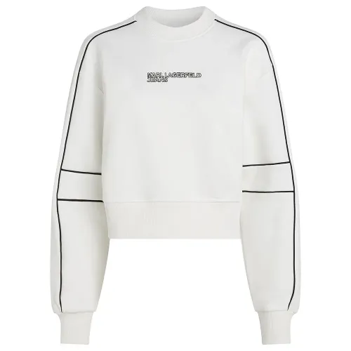 KARL LAGERFELD Relaxed Crop Piping 스웨터 141554505