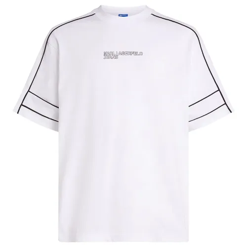 KARL LAGERFELD Relaxed Piping 반팔 티셔츠 141554510