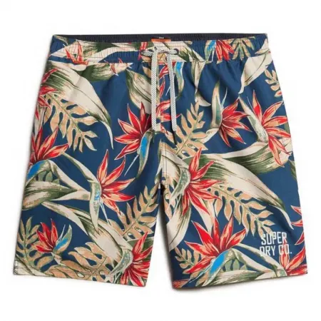 슈퍼드라이 Hawaiian Print 16인치 수영 반바지 141663272