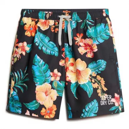 슈퍼드라이 Hawaiian Print 16인치 수영 반바지 141663273