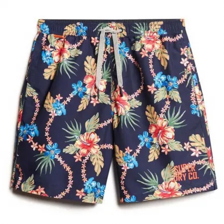 슈퍼드라이 Hawaiian Print 16인치 수영 반바지 141663274