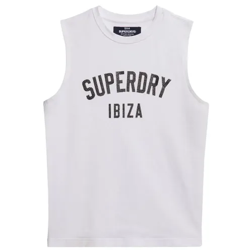 슈퍼드라이 Sport Luxe Fitted 민소매 티셔츠 141663567
