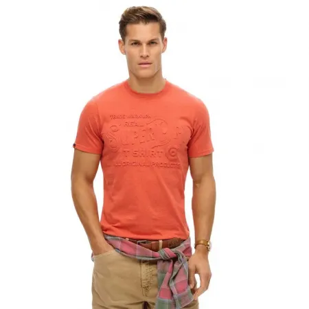 슈퍼드라이 Workwear Em보스ed Relaxed 반팔 티셔츠 141663855