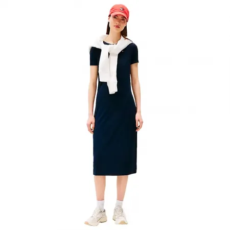 타미힐피거 Bodycon 반팔 미디 드레스 141785858