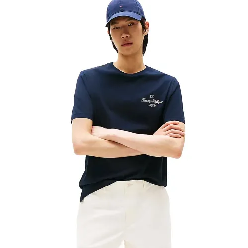 타미힐피거 Outline Flag Script 반팔 티셔츠 141786943