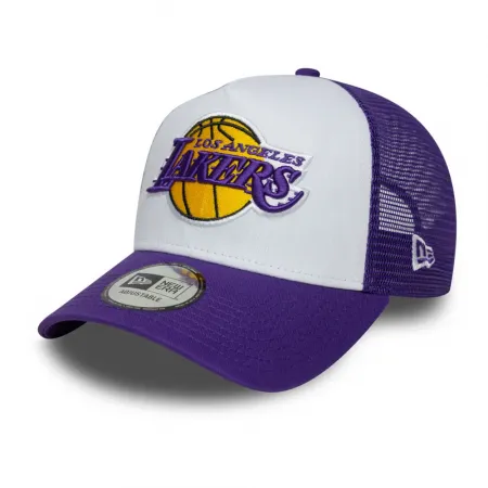 뉴에라 NBA Los Angeles Lakers Side Patch 9Forty Aframe 트럭 운전사 모자 141848985