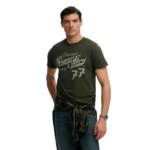 슈퍼드라이 Leather & Boot Co Script 티셔츠 141896817