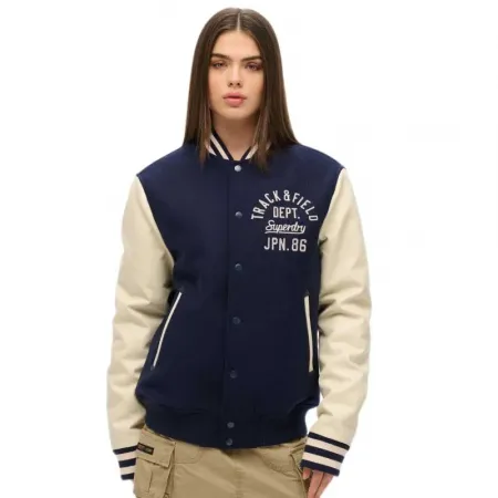 슈퍼드라이 Varsity Pluse Size 봄버 재킷 141896954