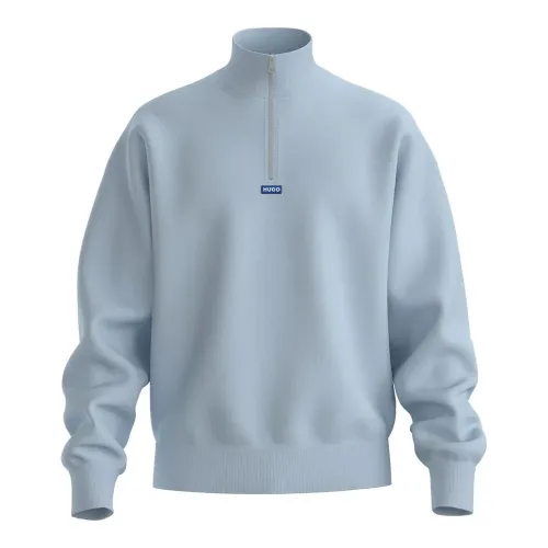 휴고 보스 Neeler 10249110 BLUE 하프 지퍼 스웨터 142010407