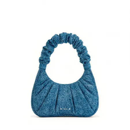 JW PEI Gabbi Ruched 데님 핸드백 142036187