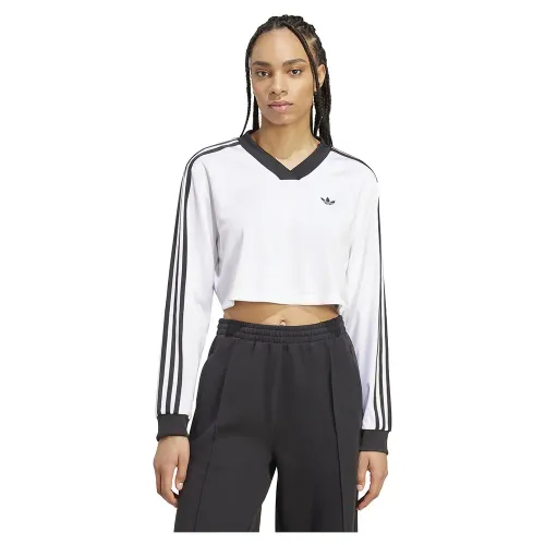 아디다스 아디컬러 Football Jacquard Crop 긴팔 티셔츠 142095518