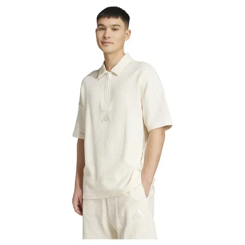 아디다스 All SZN Waffle Knit Half-Zip 반팔 폴로 셔츠 142116761