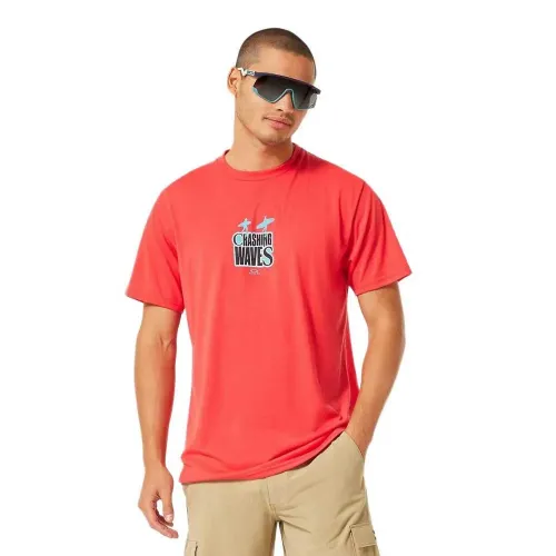 오클리 APPAREL Crashing wave surf 반팔 티셔츠 142133587