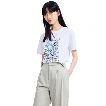 LILY Printed Round 반팔 티셔츠 142155575