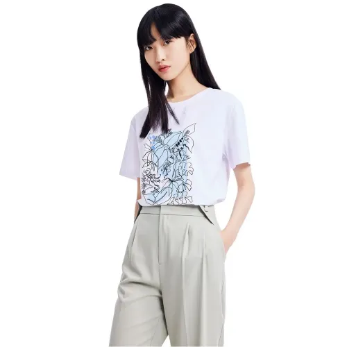 LILY Printed Round 반팔 티셔츠 142155575