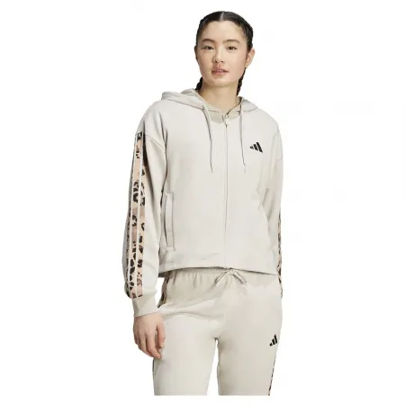 아디다스 Animal Print 3 Stripes French Terry 풀지퍼 스웨터 142156044