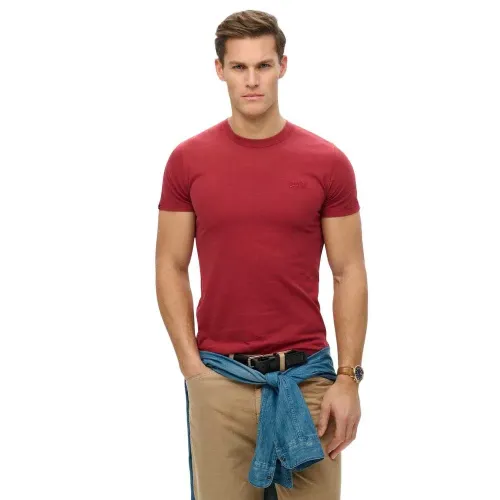 슈퍼드라이 빈티지 Logo Embroidered 반팔 티셔츠 142160092