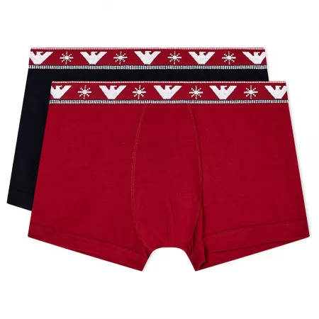 엠프리오 아르마니 Holidays Jaquard Trunk 복서 브리프 2 팩 142165588