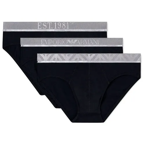 엠프리오 아르마니 Shiny Logoband Pack 삼각팬티 3 팩 142165714