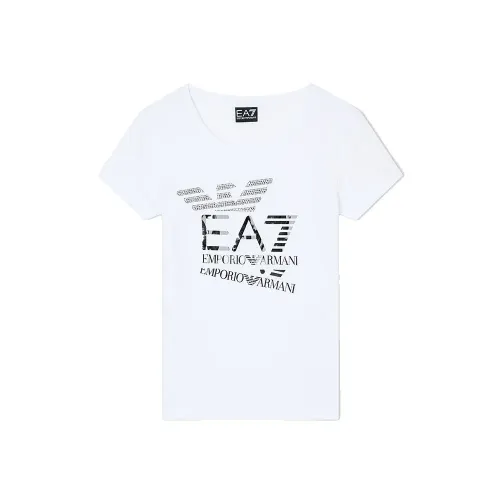 엠프리오 아르마니 Train Logo Series Eagle Metallic Crossover 반팔 티셔츠 142174004
