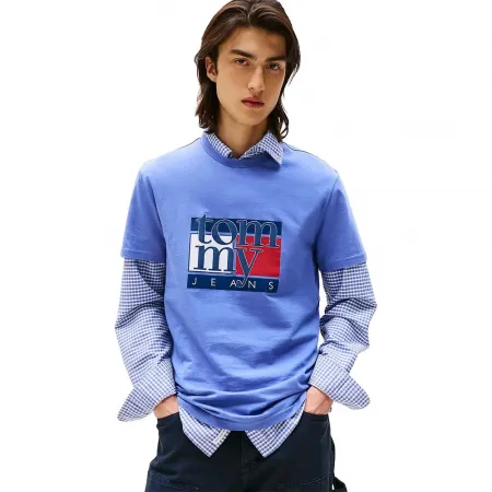 타미힐피거 RWB Flag Slim Fit 반팔 티셔츠 142277015