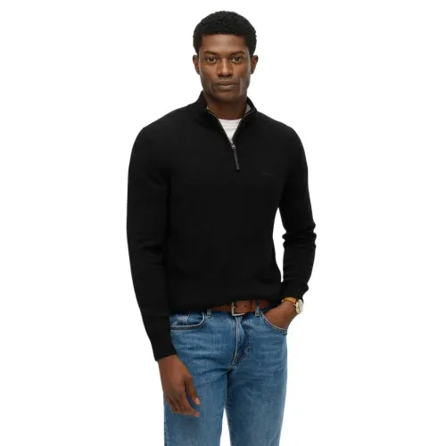 슈퍼드라이 Wool Blend 하프 지퍼 스웨터 142369631