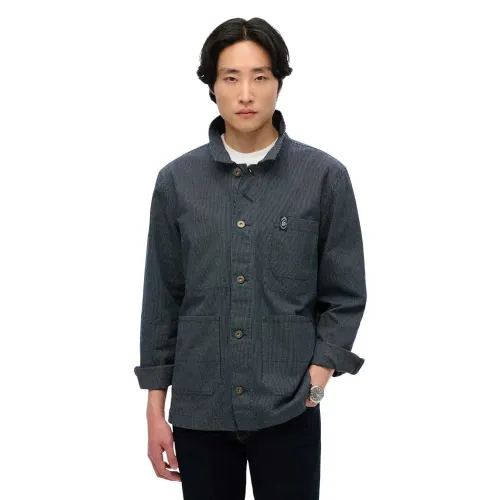 슈퍼드라이 Merchant Stripe Worker 긴팔 셔츠 142380903