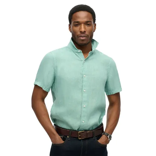 슈퍼드라이 Sd Embroidered Vacation Linen 반팔 셔츠 142380980