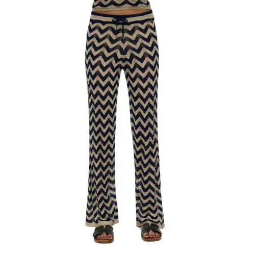 슈퍼드라이 Zigzag Knit Wide 바지 142381099