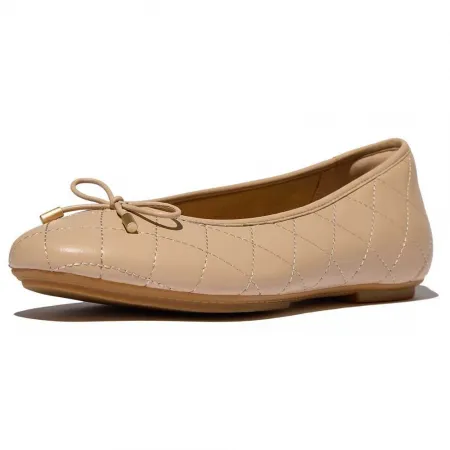 핏플랍 Delicato Bow Quilted Leather 플랫슈즈 142392520