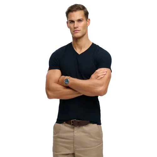 슈퍼드라이 빈티지 Logo Embroidered Vee 반팔 티셔츠 142447032